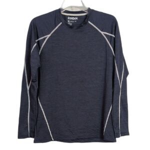 Reebok Blue Long Sleeve Stretch Athletic Shirt Men's M